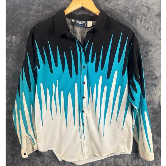 VTG 90s Brooks & Dunn By Panhandle Slim Collection Western Long Sleeve Shirt LRG - Picture 1 of 7